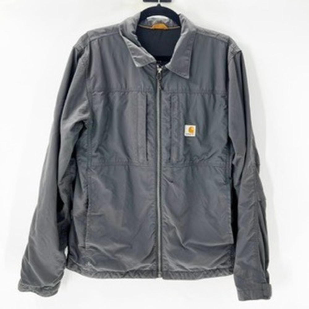 Carhartt Men's Rain Defender Grey Water Resistant Work Utility - Picture 2 of 6